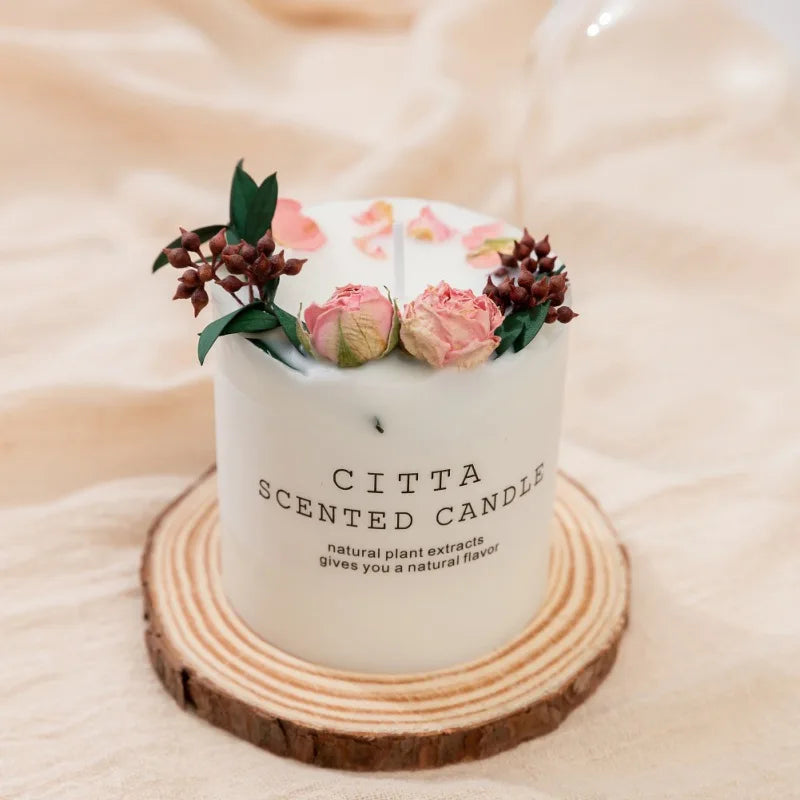 Soy Wax Romantic Aromatherapy Candles Pillar Candles Christmas Wedding Party Home Decor Gift Body Relax Stress Relief Candles