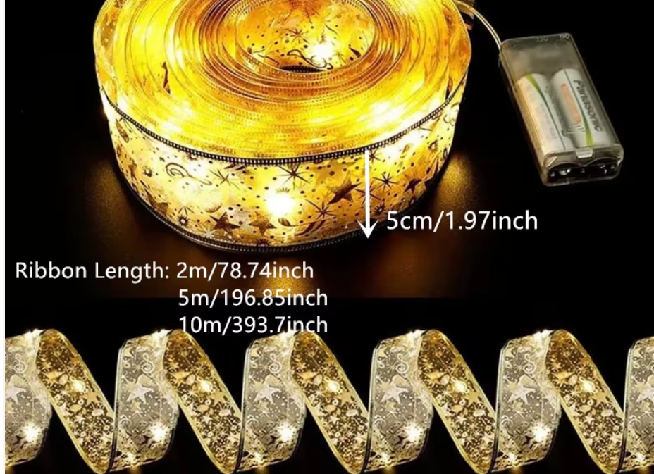 Christmas Decoration LED Ribbon Fairy Lights