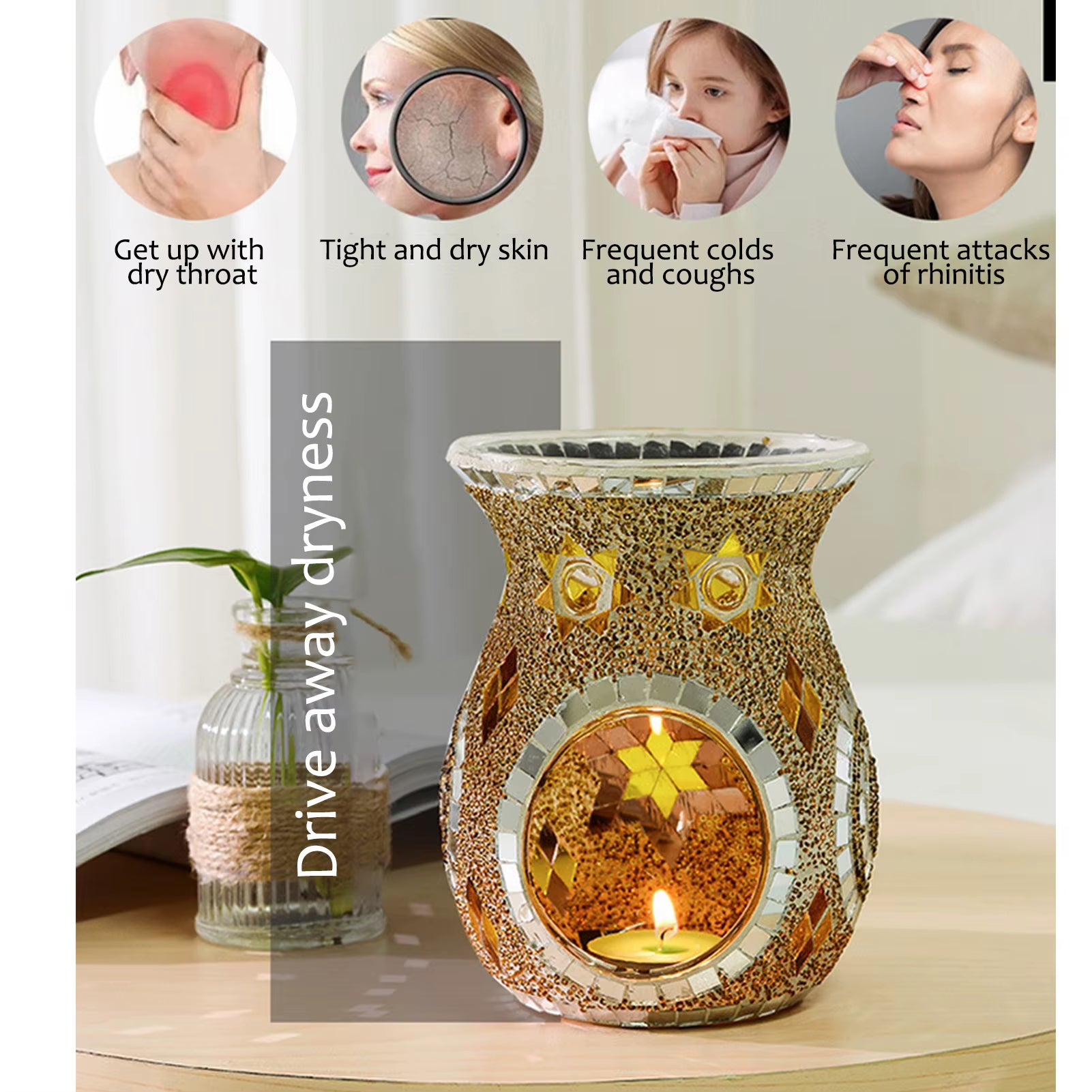 Ceramic Candle Holder Oil Incense Burner Essential Aromatherapy Oil Burner Lamps Porcelain Aromatherapy Diffuser Home Decoration