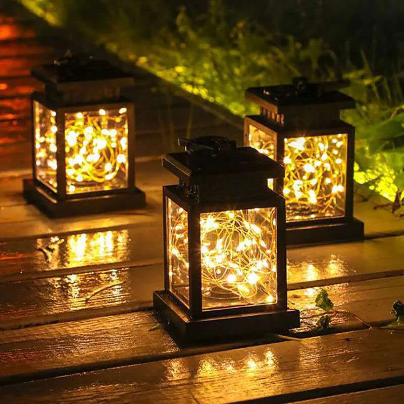 Solar LED Lights Outdoor Focus Floor Lanterns Panel Candle Terraza Indoor Hanging Balcony Birds Decoration Lighting for Garden
