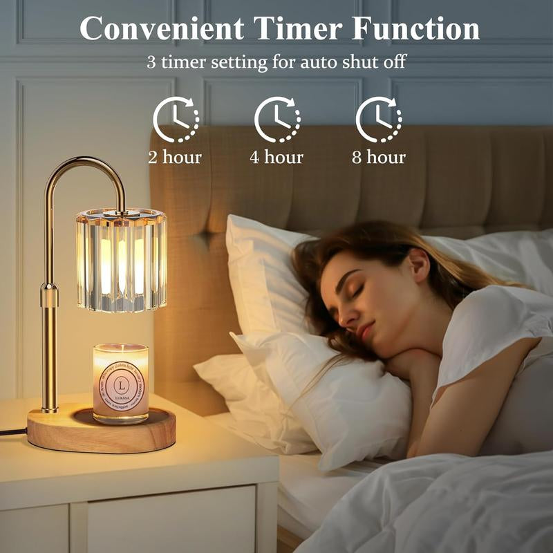 Candle Warmer Lamp, with Timer Dimmer Adjustable Height, Birthday Gifts for Women, Mothers Day Gifts for Mom, House Warming Home, Wax Melt Warmer for Scented Jar Candles