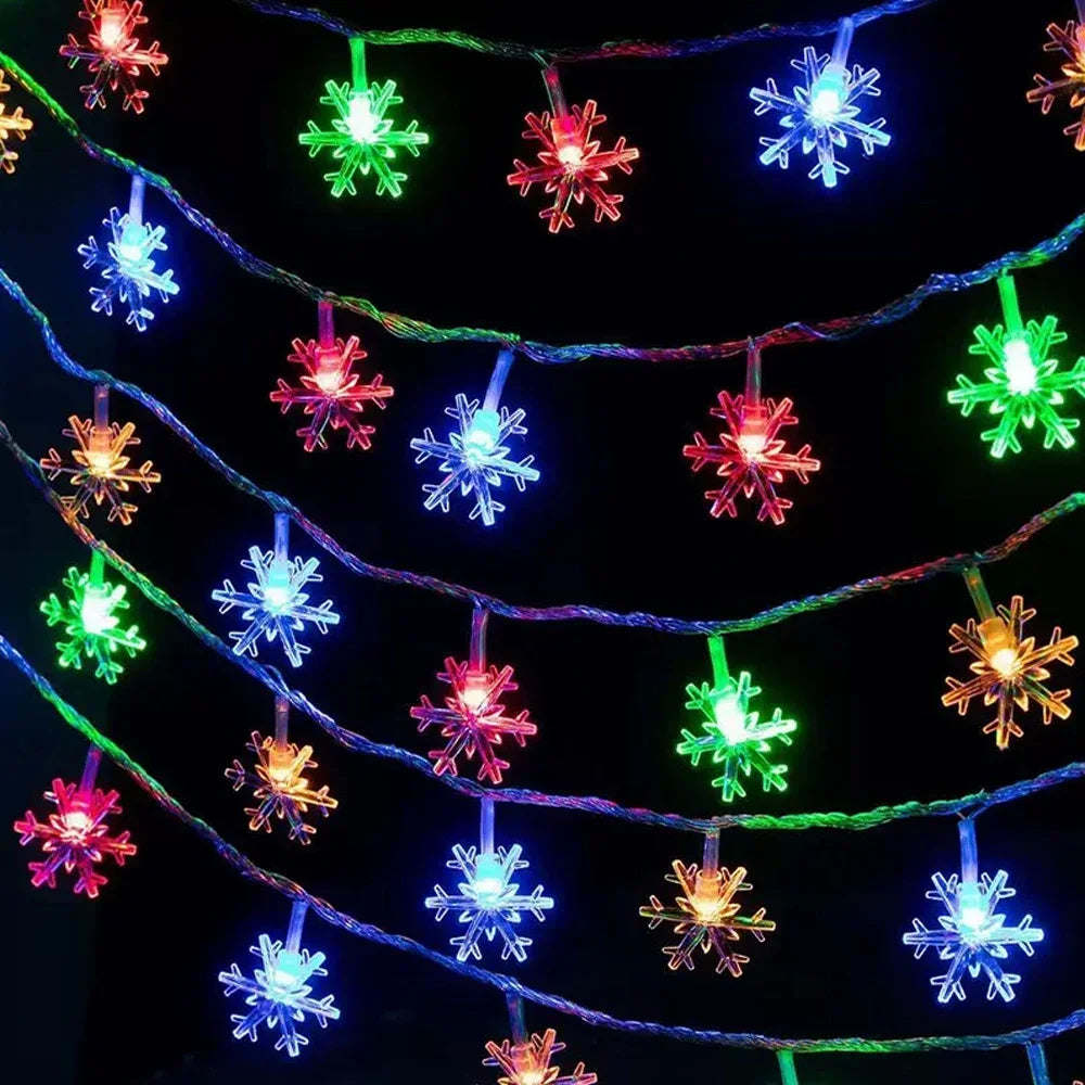 2024 Xmas LED String Lights Outdoor Star Chain Lights Garland Lights Bulb Fairy Lights Party Home Wedding Garden Christmas Decor
