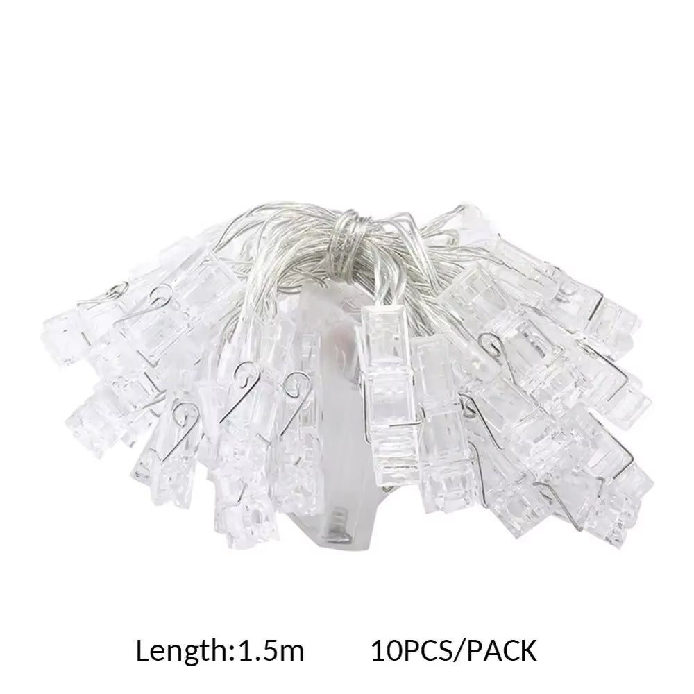 LED String Lights with Clips to Hang Pictures for Decoration Internet Celebrity Room Decoration Photo Studio Wall Lights String