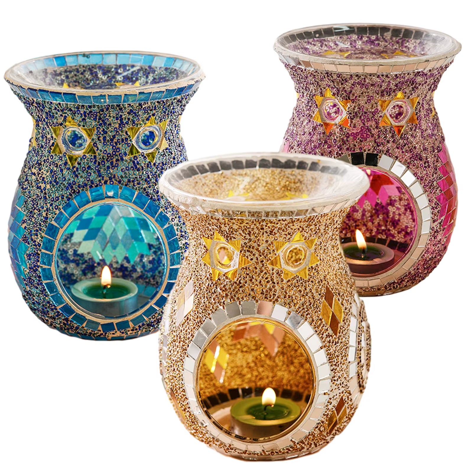 Ceramic Candle Holder Oil Incense Burner Essential Aromatherapy Oil Burner Lamps Porcelain Aromatherapy Diffuser Home Decoration