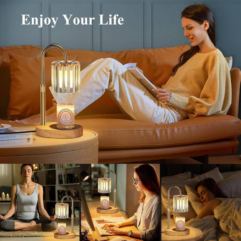 Candle Warmer Lamp, with Timer Dimmer Adjustable Height, Birthday Gifts for Women, Mothers Day Gifts for Mom, House Warming Home, Wax Melt Warmer for Scented Jar Candles