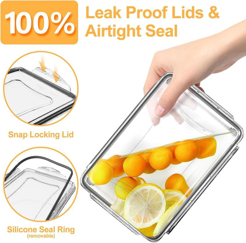 AISOON 50/40/24 PCS Glass & Plastic Food Storage Containers with Lids, Airtight, Leakproof, Bpa-Free, Stackable Meal Prep Containers – Microwave, Freezer, Dishwasher & Oven Safe Kitchen Organization Utensils