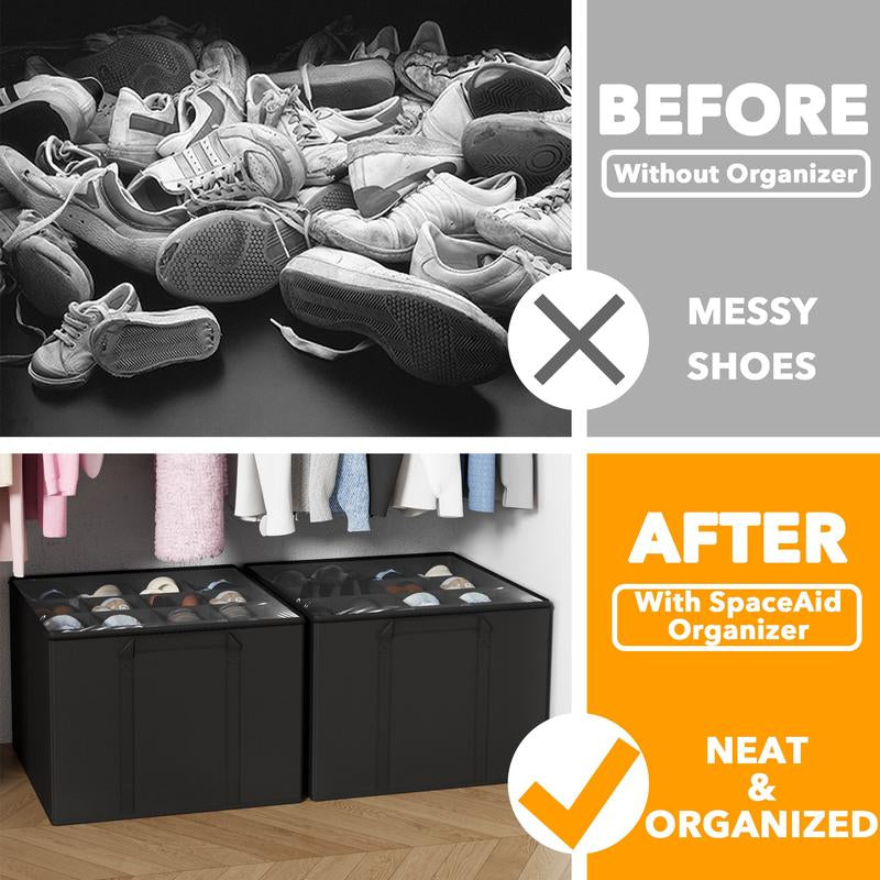 Spaceaid 2 Pac Space-Saving Shoe Organizer for Closet