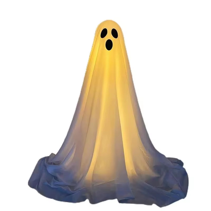 Ghost Spooky Halloween Decor Battery Light Home Ghost Front Porch Yard Courtyard Standing Halloween Horror Decoration