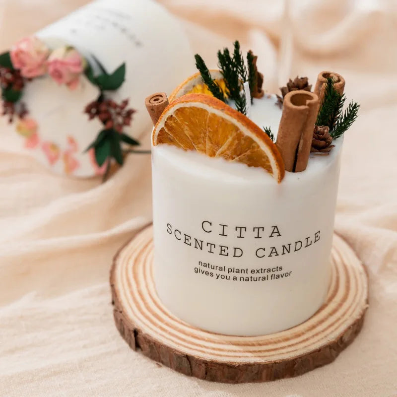 Soy Wax Romantic Aromatherapy Candles Pillar Candles Christmas Wedding Party Home Decor Gift Body Relax Stress Relief Candles