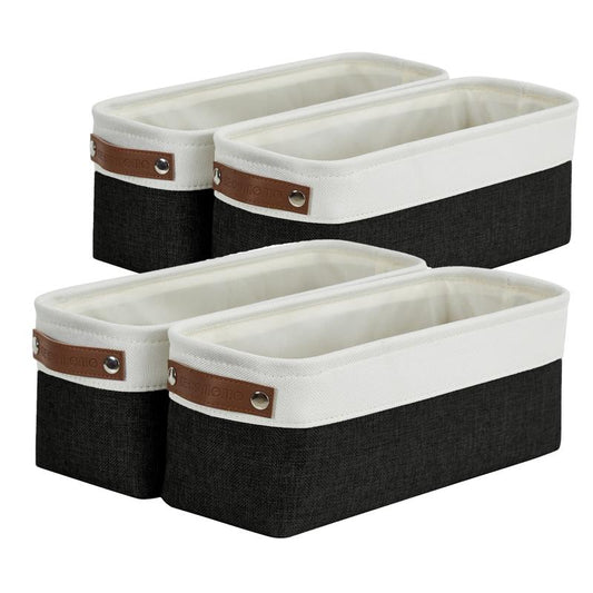 4Pcs Small Storage Baskets for Toy, Storage Baskets,Summer Clothes Storage Basket for Shelves, Closets,Bookshelves. Foldable Storage Clothes Storage Organiser Storage Bag