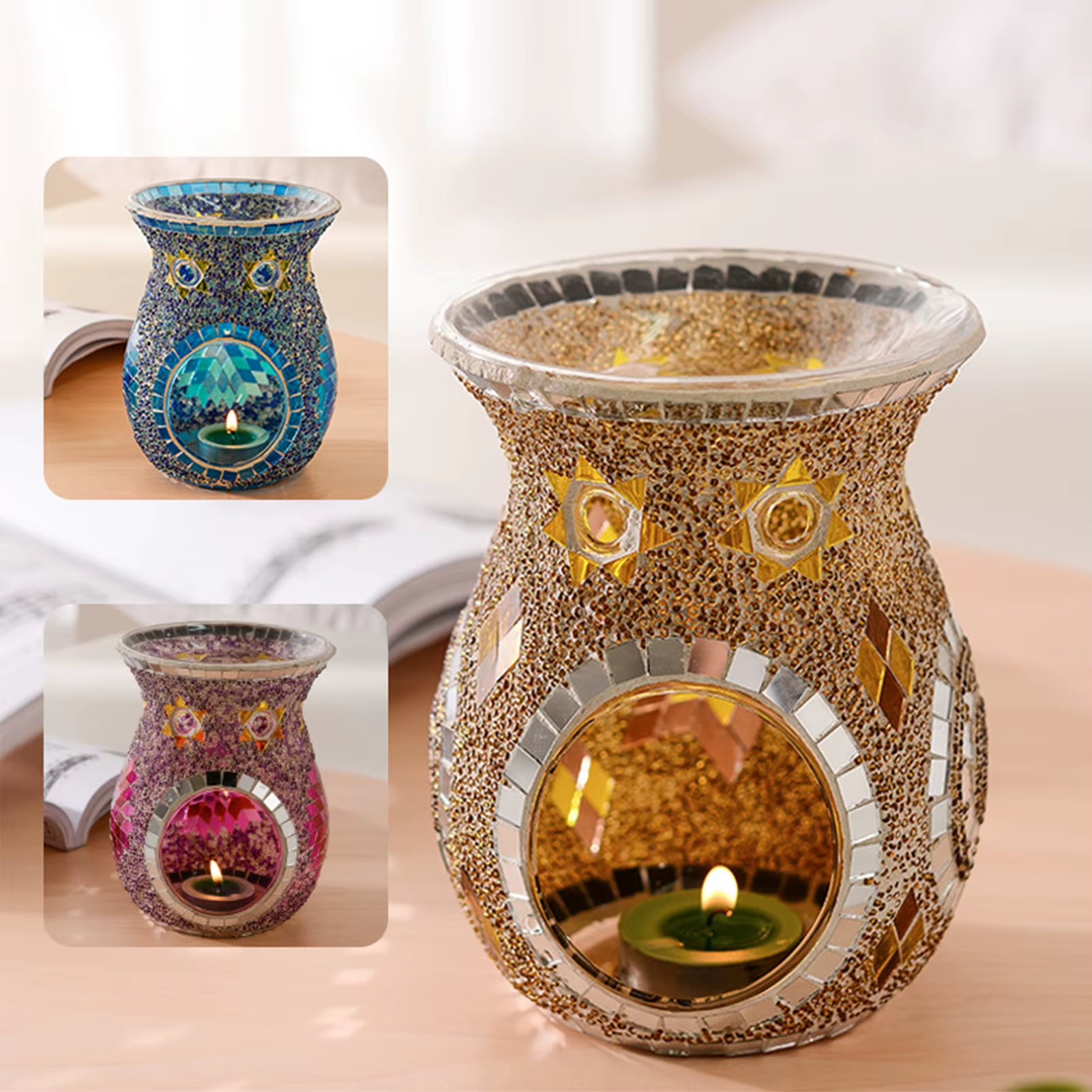 Ceramic Candle Holder Oil Incense Burner Essential Aromatherapy Oil Burner Lamps Porcelain Aromatherapy Diffuser Home Decoration